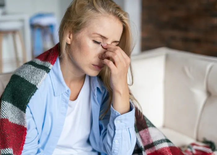 woman with chronic pain.